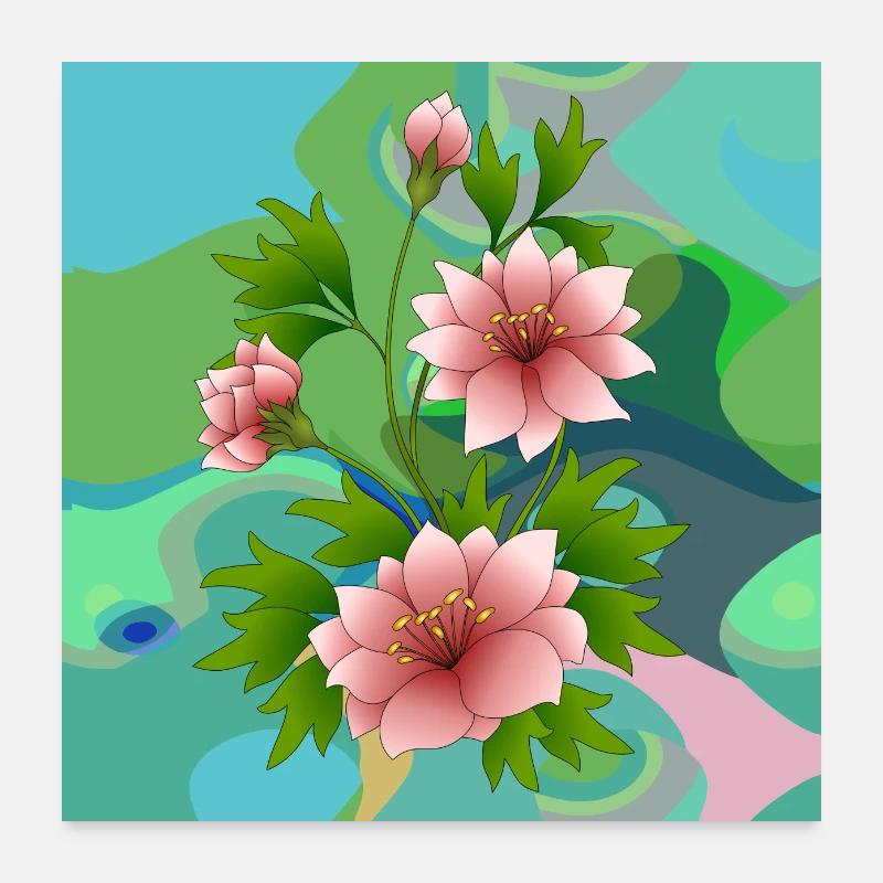 Ein Blumenstrauß Poster 60x60 cm