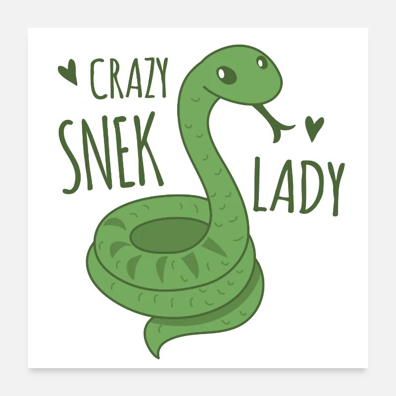 Crazy SNEK (Serpente) signora Poster 60x60 cm
