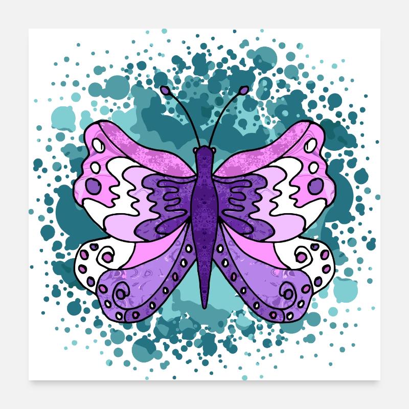 Schmetterling Poster 60x60 cm