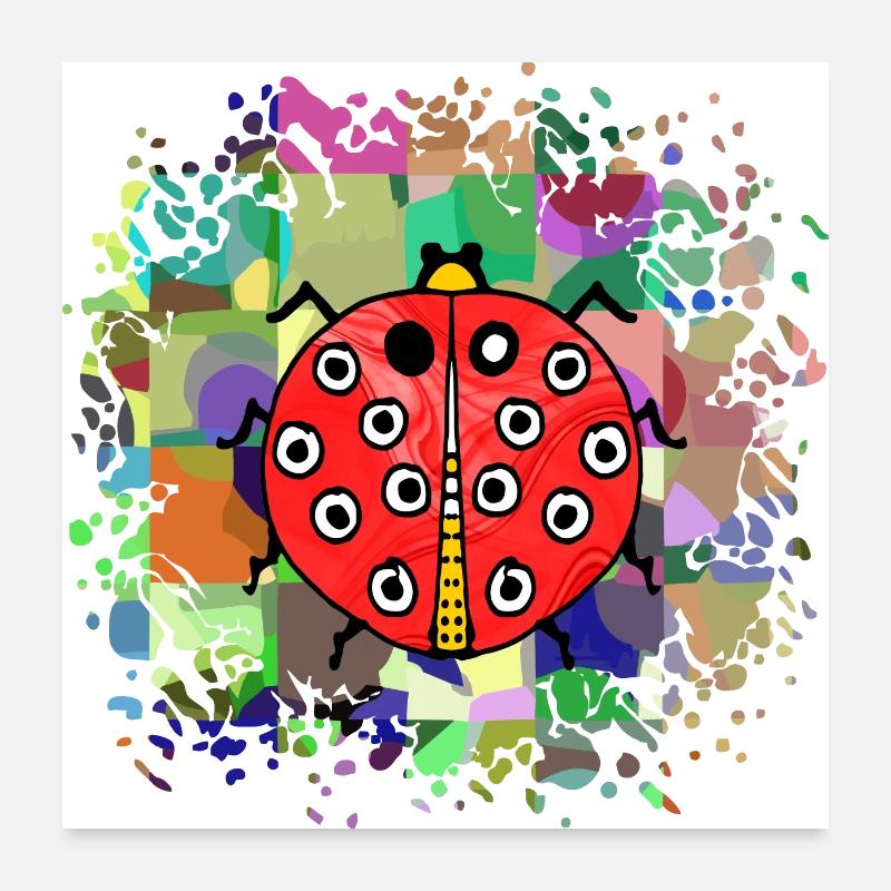 Marienkäfer ~~POS=HEADCOMP Poster 60x60 cm
