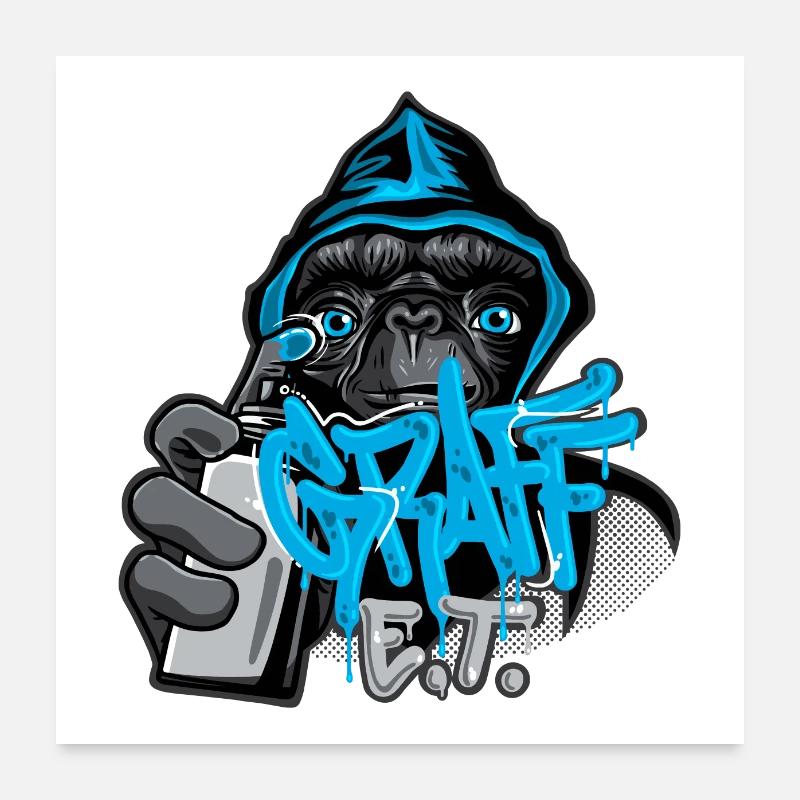 GRAFF E.T. - Poster 60 x 60 cm - blanc