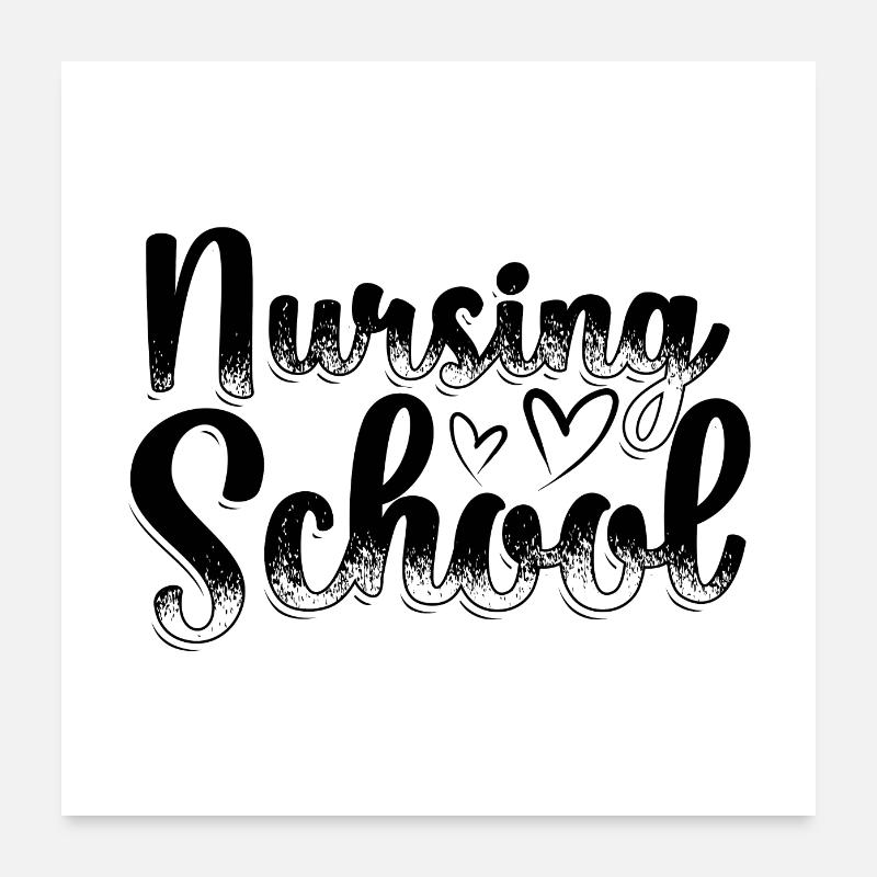 Krankenschwester Ausbildung Azubi Beruf Geschenke Poster 60x60 cm