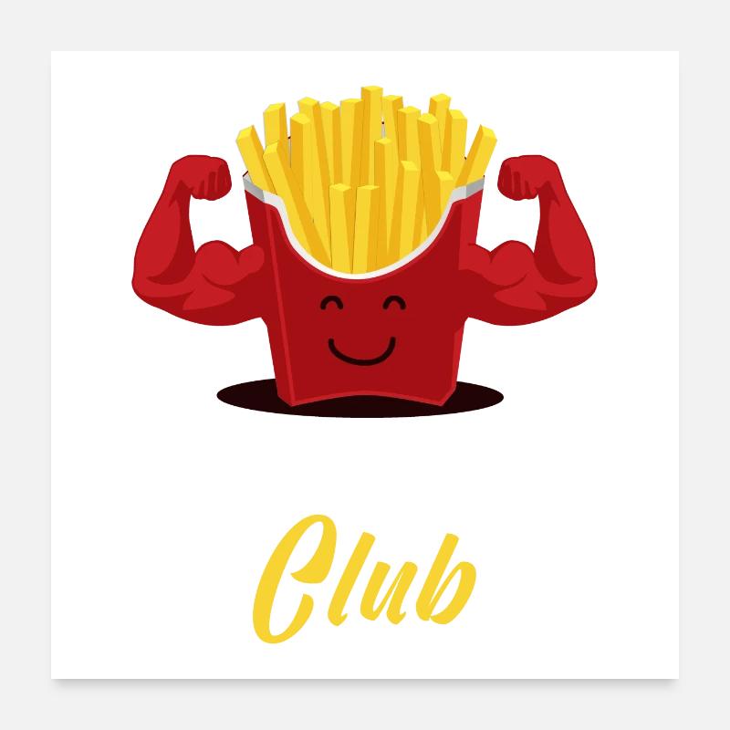 FRITNESS CLUB Poster 60 x 60 cm