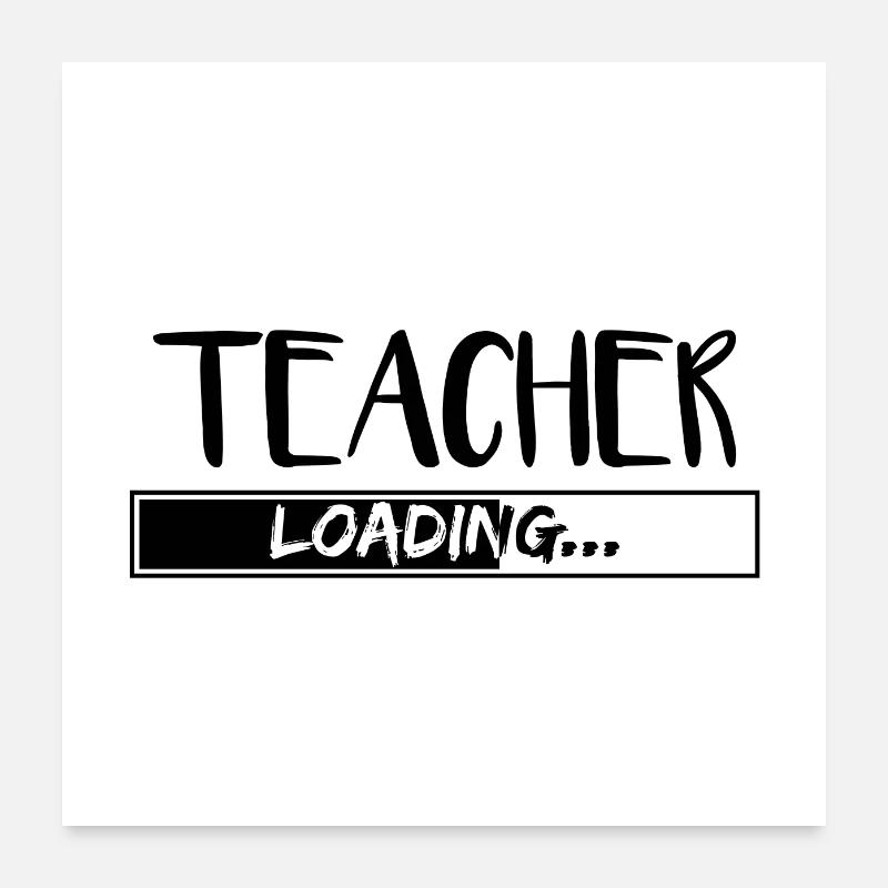 Enseignant enseignant Cadeaux de professeur d'école de profession Poster 60 x 60 cm