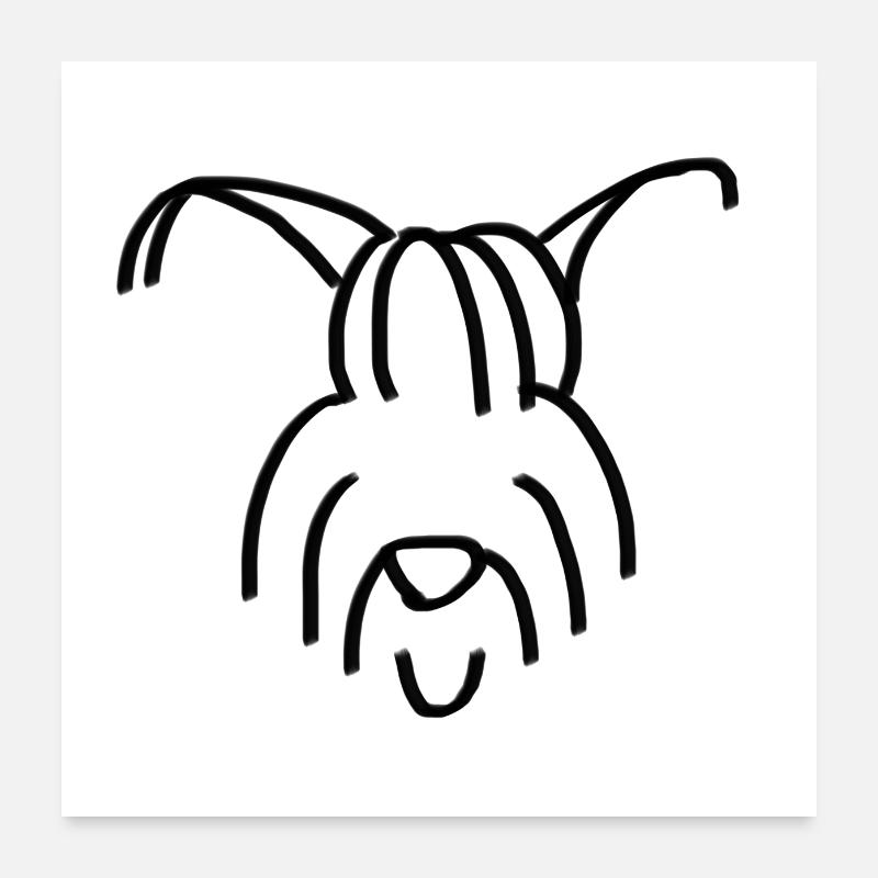 Chien Briard Poster 60 x 60 cm