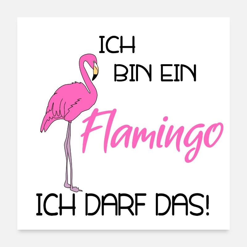Flamingo Poster 60x60 cm