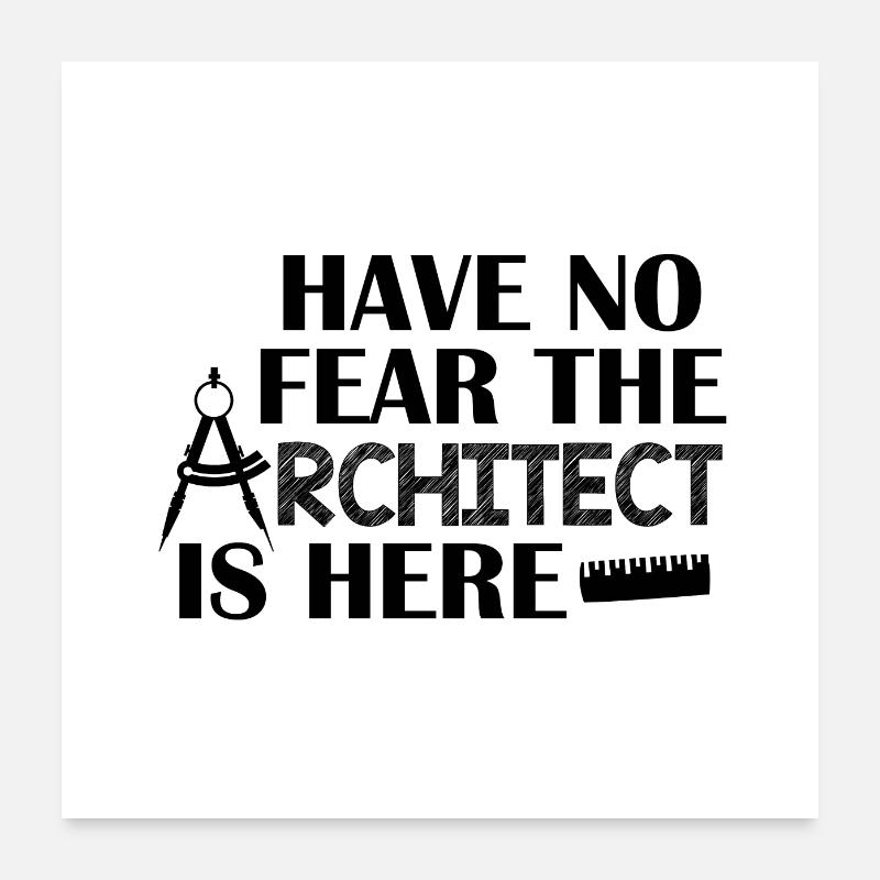Architects | Architecture profession studying gifts Poster 24" x 24" (60x60 cm)