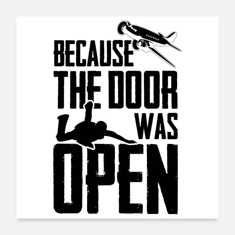 Skydiving | Skydive Skydiver plane gift idea Poster 24" x 24" (60x60 cm)