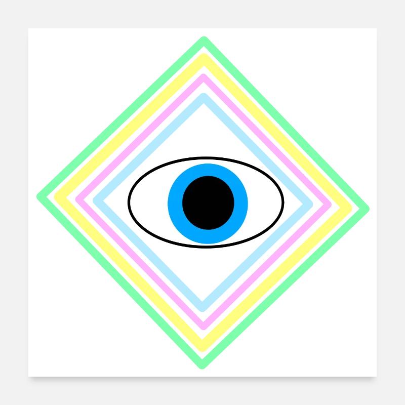 Oeil carré Poster 60 x 60 cm