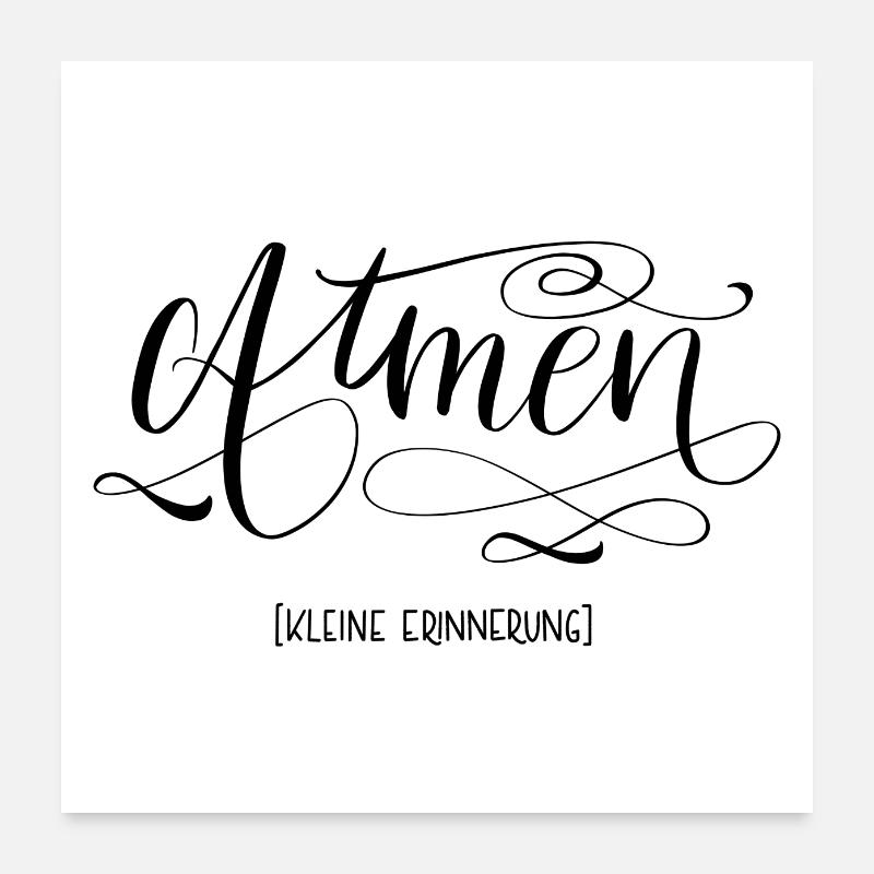 ATMEN Yoga Poster 60x60 cm