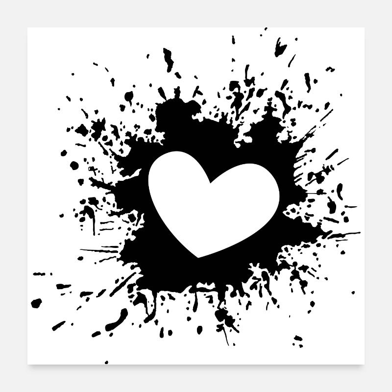Herz Poster 60x60 cm