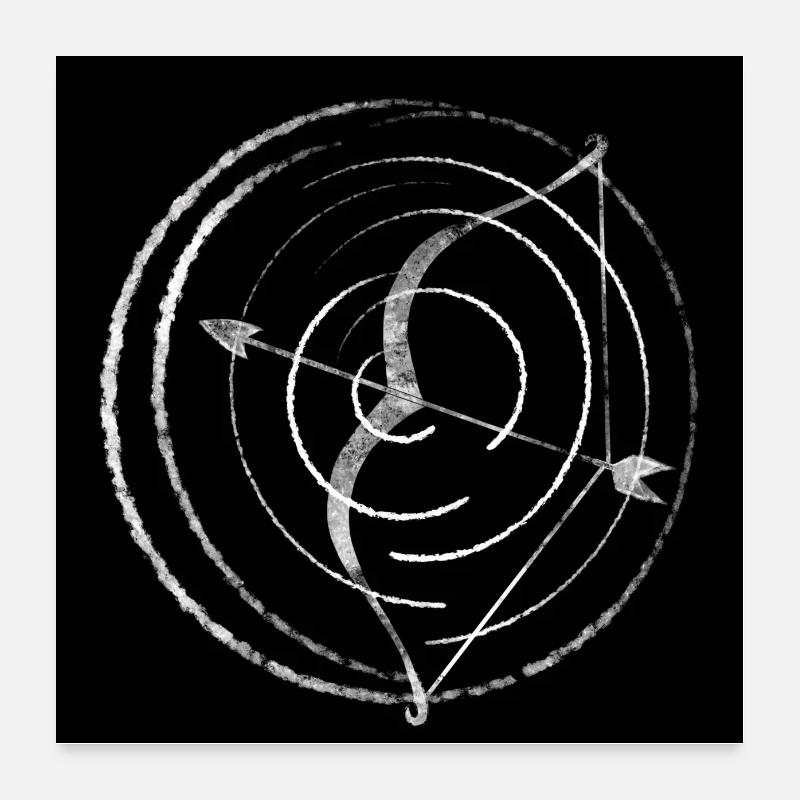 Pfeil und Bogen Poster 60x60 cm