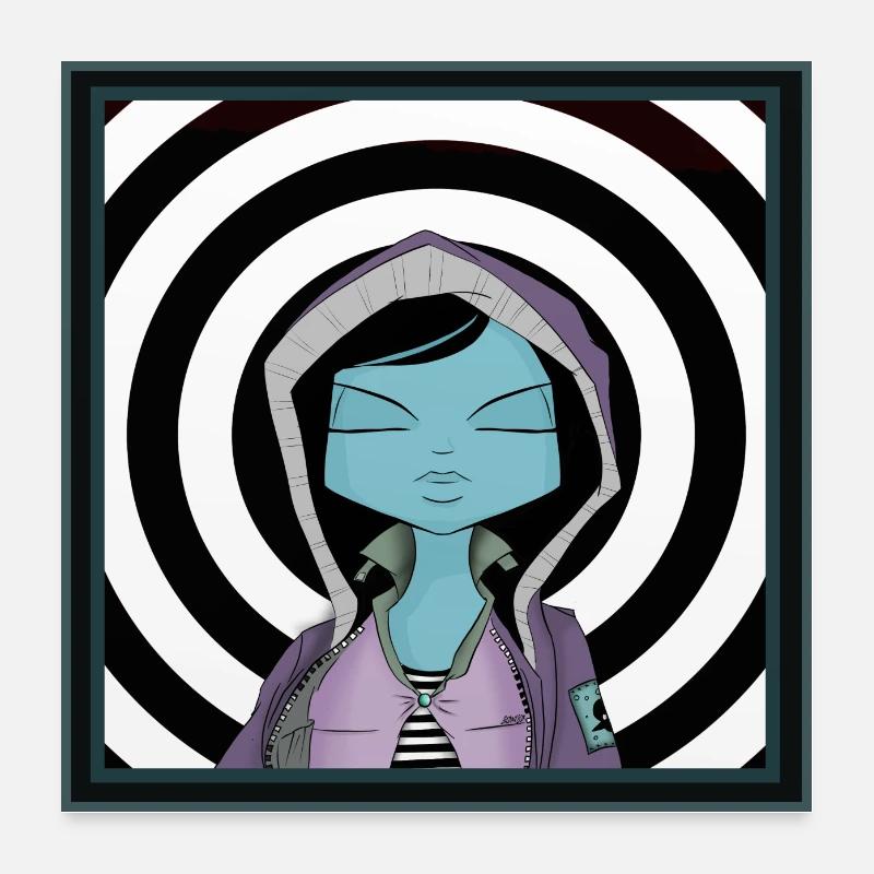 Mädchen TARGET Poster 60x60 cm