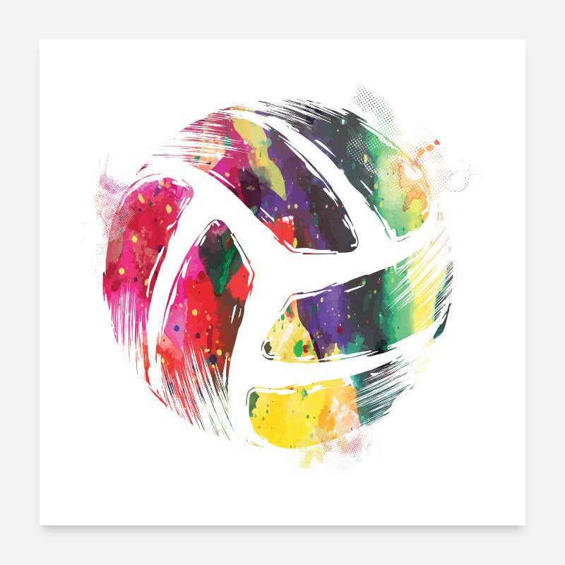 Playing volleyball | Beach volleyball team gift Poster 24" x 24" (60x60 cm)