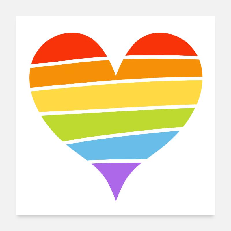 Pride heart Poster 24" x 24" (60x60 cm)