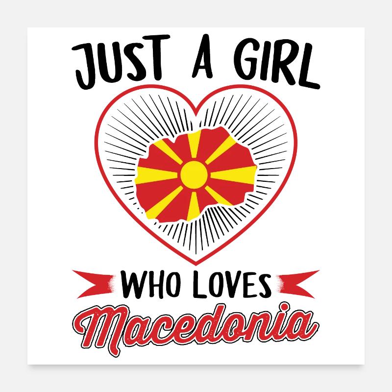 Macédoine Balkans | Fille macédonienne présente Poster 60 x 60 cm