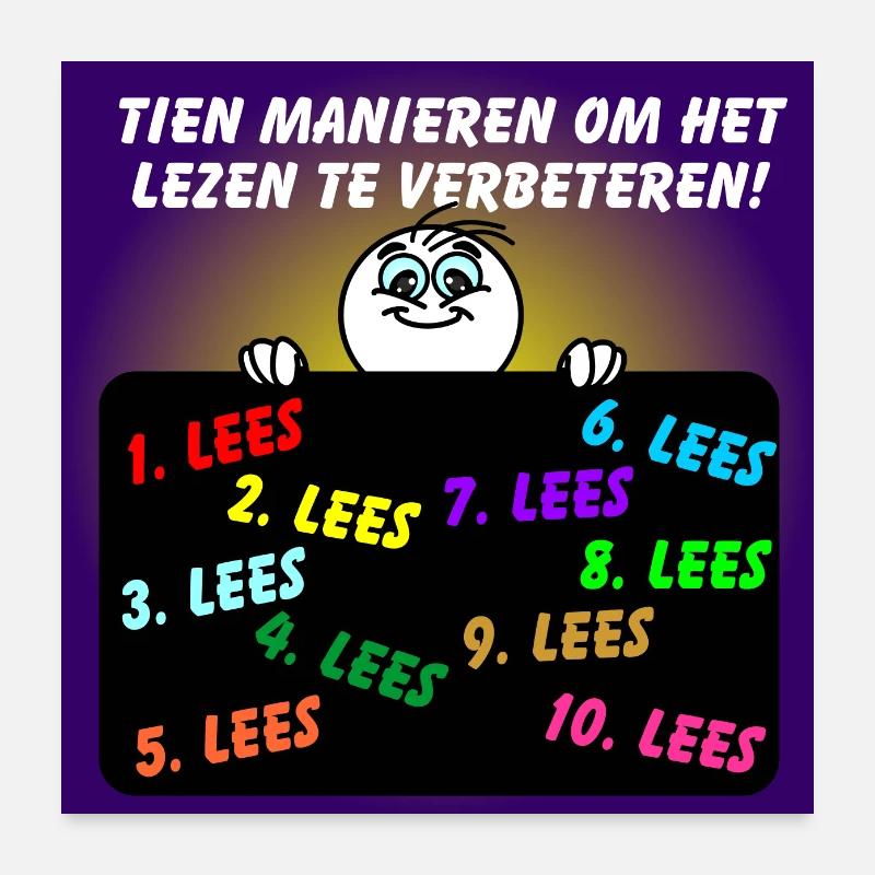 Zehn Möglichkeiten, das Lesen von Stickmen zu verbessern Poster 60x60 cm