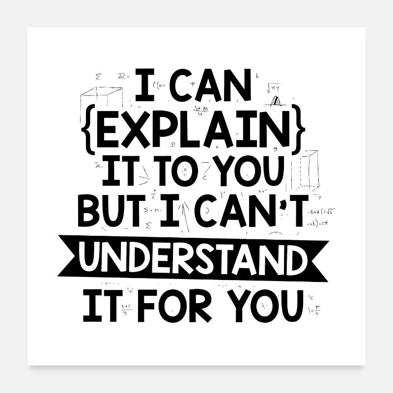 Mathématiques Science | Mathématiciens Cadeaux Poster 60 x 60 cm