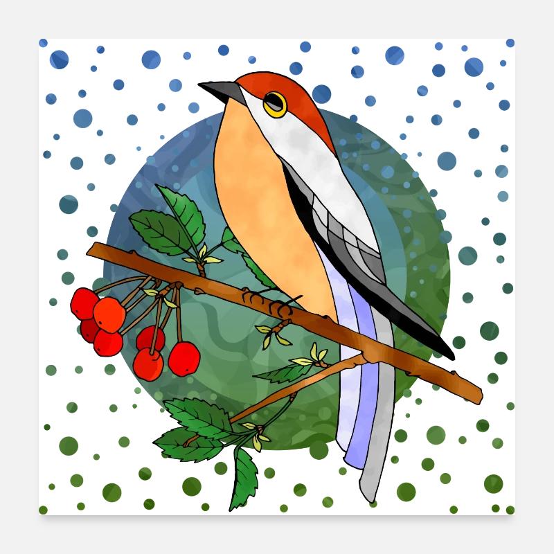 Bird Poster 24" x 24" (60x60 cm)