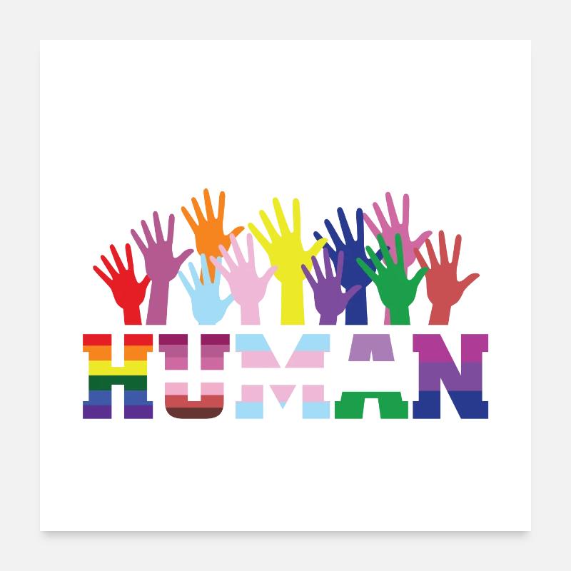 Against racism Poster 24" x 24" (60x60 cm)