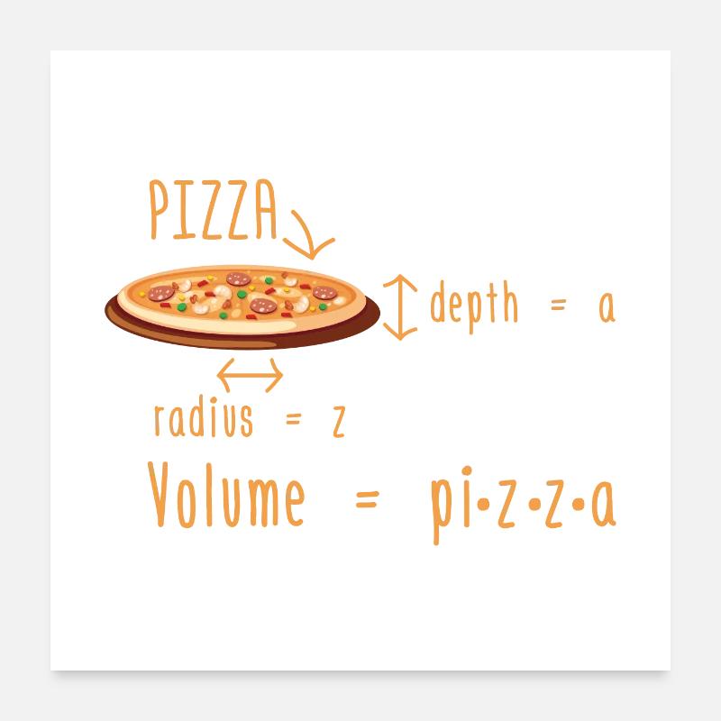 Mathematician Pizza | Math math gift idea Poster 24" x 24" (60x60 cm)