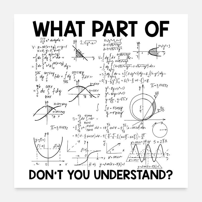 Mathematician sayings | Math math teacher gifts Poster 24" x 24" (60x60 cm)