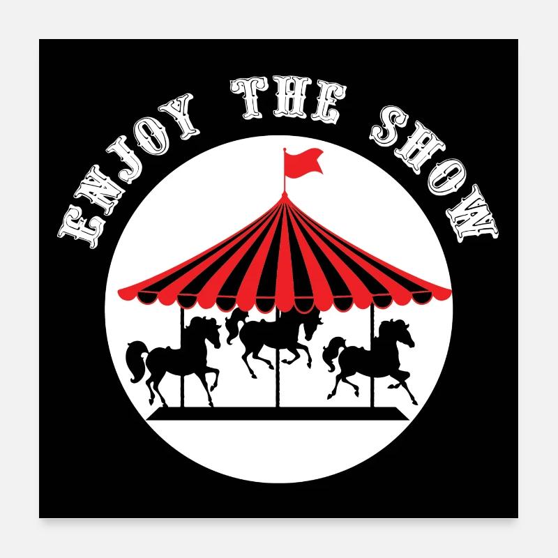 Carnaval Carnaval manège à chaîne Poster 60 x 60 cm