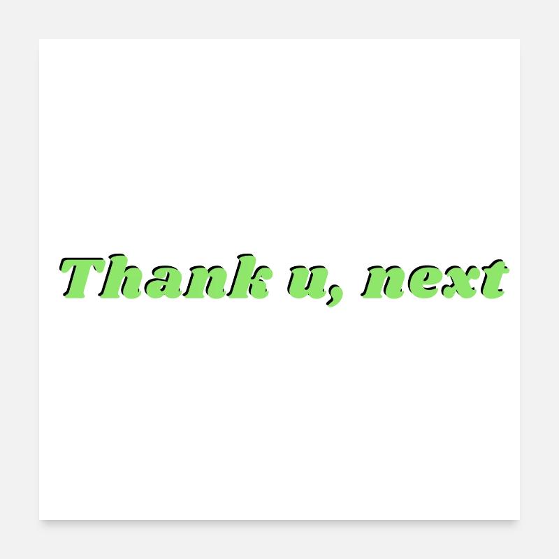 Phrase Danke, nächste Ariana hellgrün Poster 60x60 cm