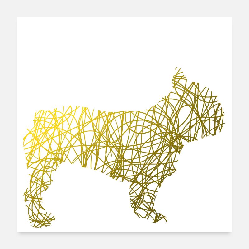 Hund Hunde Hündchen Sticker Poster 60x60 cm
