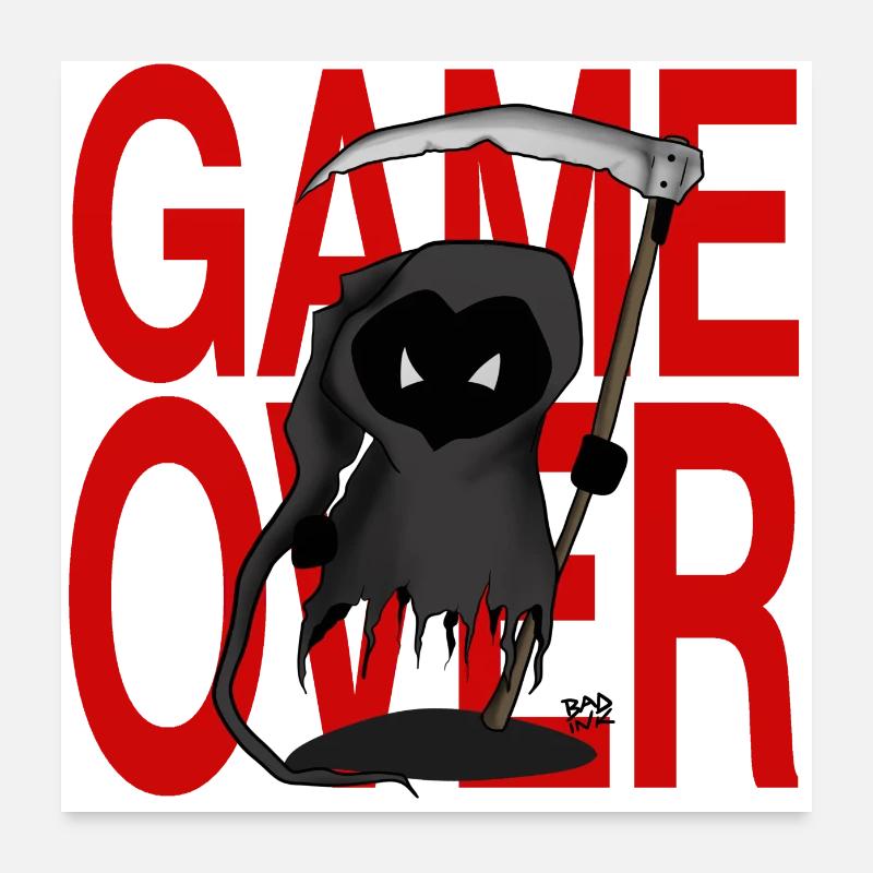 GAME OVER Poster 24" x 24" (60x60 cm)