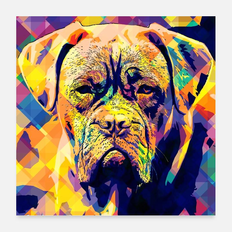 Affiche abstraite de pop art de Great Dane Poster 60 x 60 cm