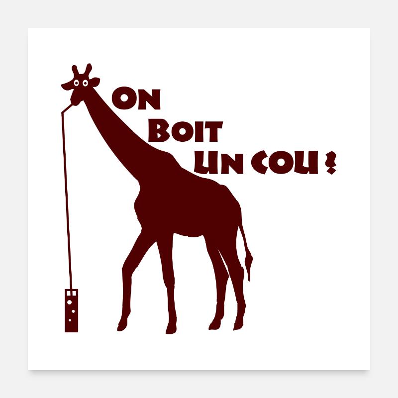 ON BOIT UN COU ? Poster 60 x 60 cm