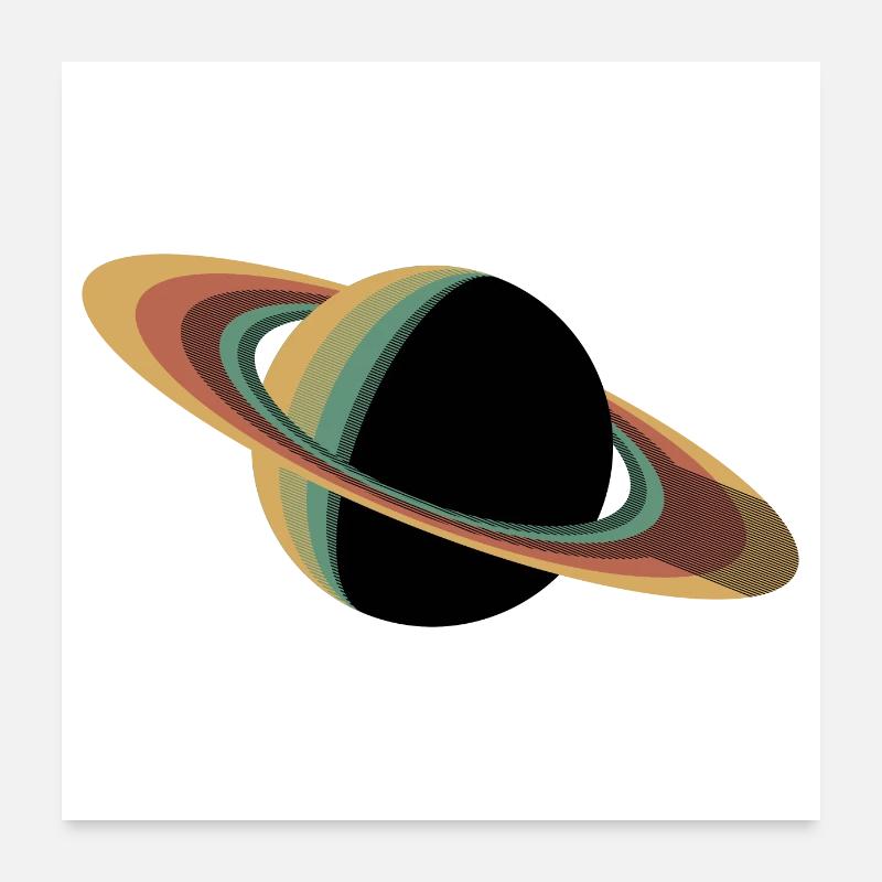 Saturn. Poster 60x60 cm
