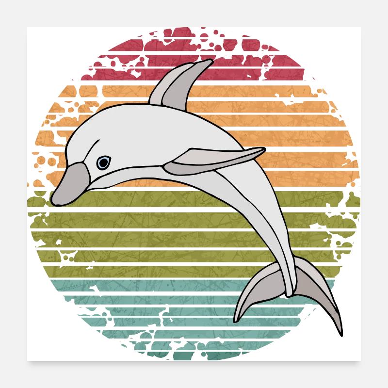 Delfin Poster 60x60 cm