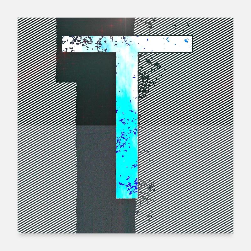 Versalie T - Poster 60x60 cm - Weiß