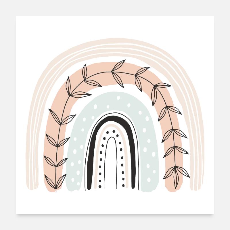 Arc-en-ciel - Poster 60 x 60 cm - blanc