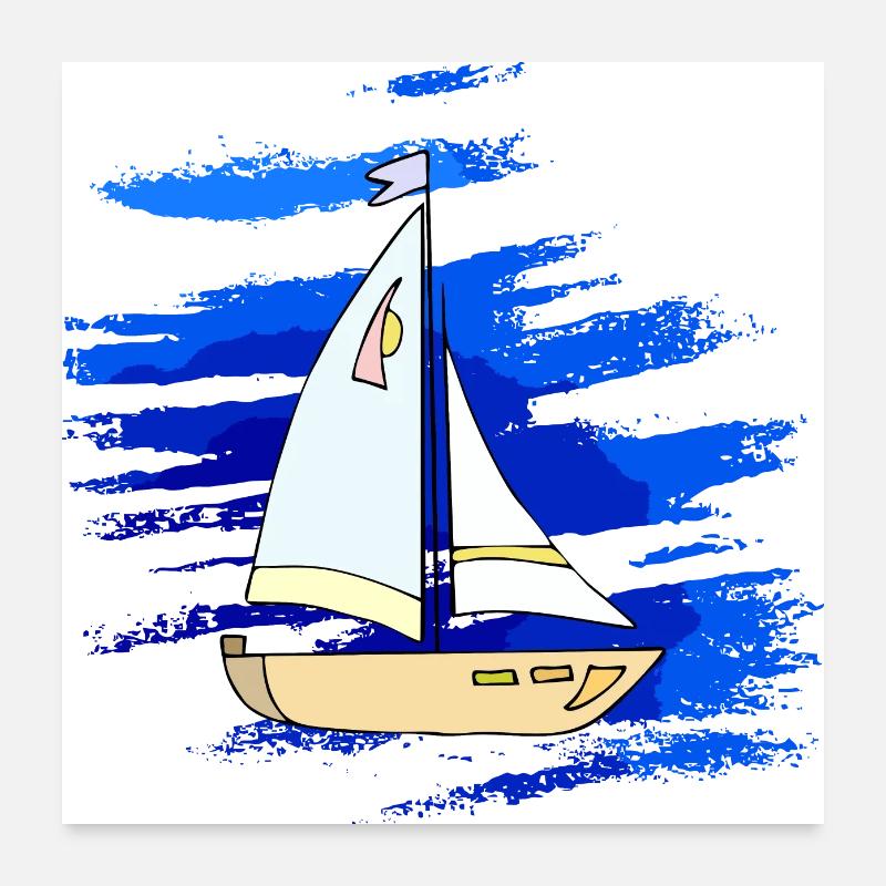Sailboat Poster 24" x 24" (60x60 cm)
