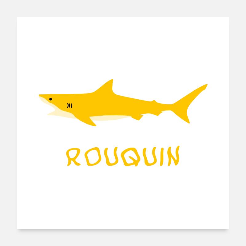 RED (shark, red, orange) Poster 24" x 24" (60x60 cm)