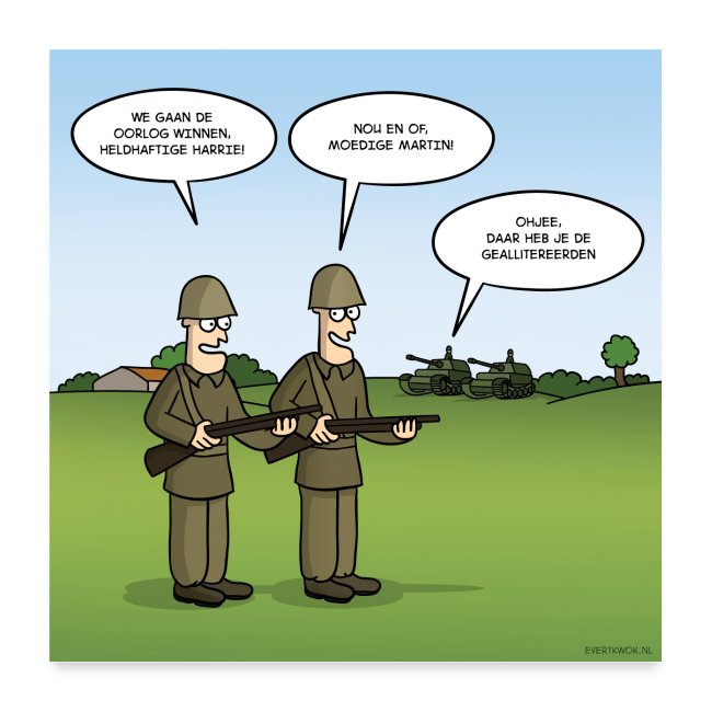 Evert Kwok cartoon 'Geallitereerden'