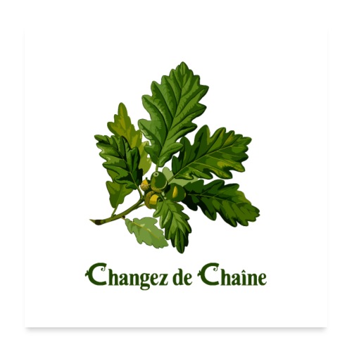 CHANGEZ DE CHAÎNE ! (TV, nature, écologie) - Poster 60 x 60 cm