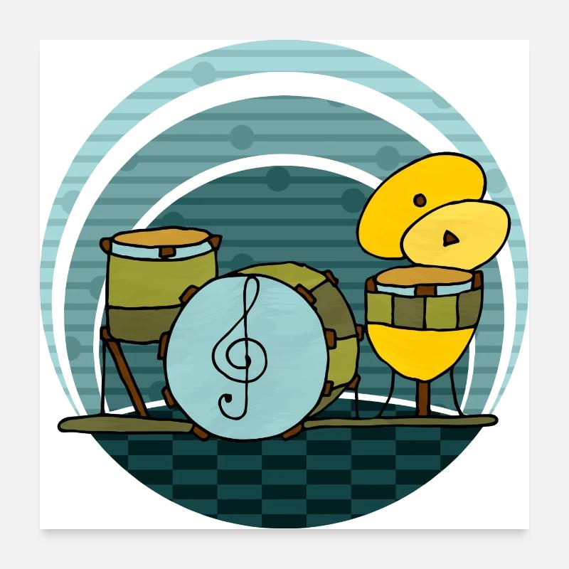 Drum kit Poster 24" x 24" (60x60 cm)