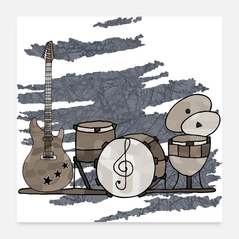 Instruments de musique Poster 60 x 60 cm