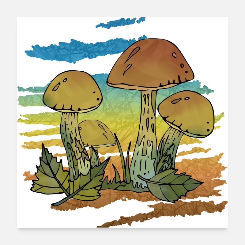 Fungi Poster 24" x 24" (60x60 cm)