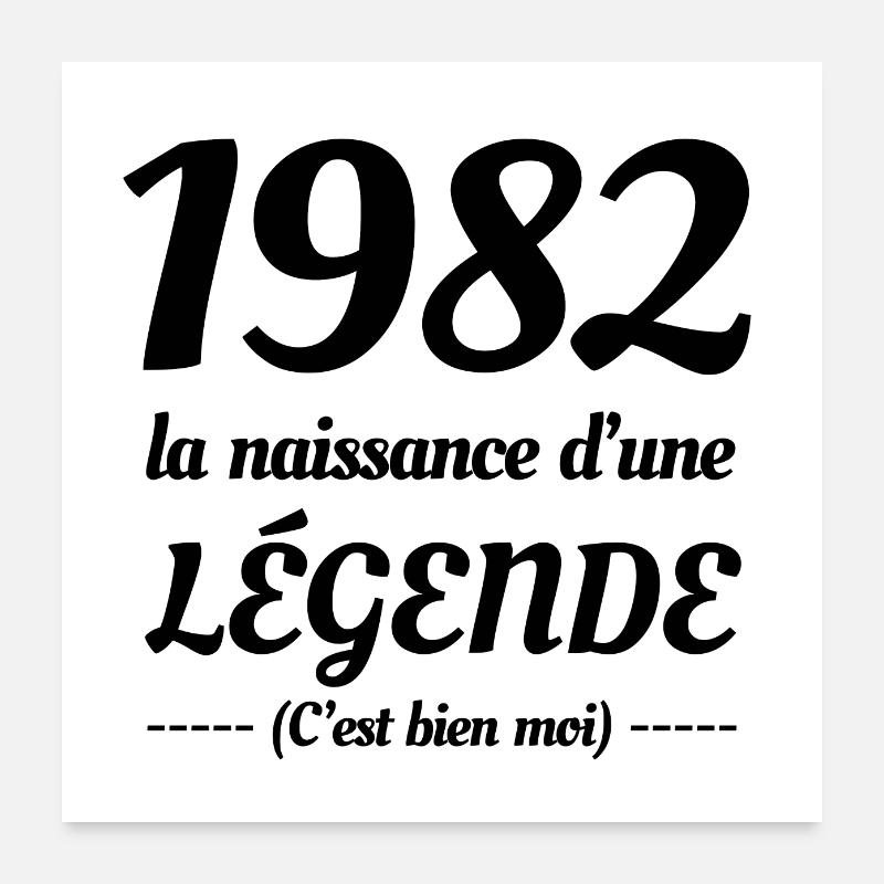1982 NAISSANCE D’UNE LÉGENDE Poster 60 x 60 cm
