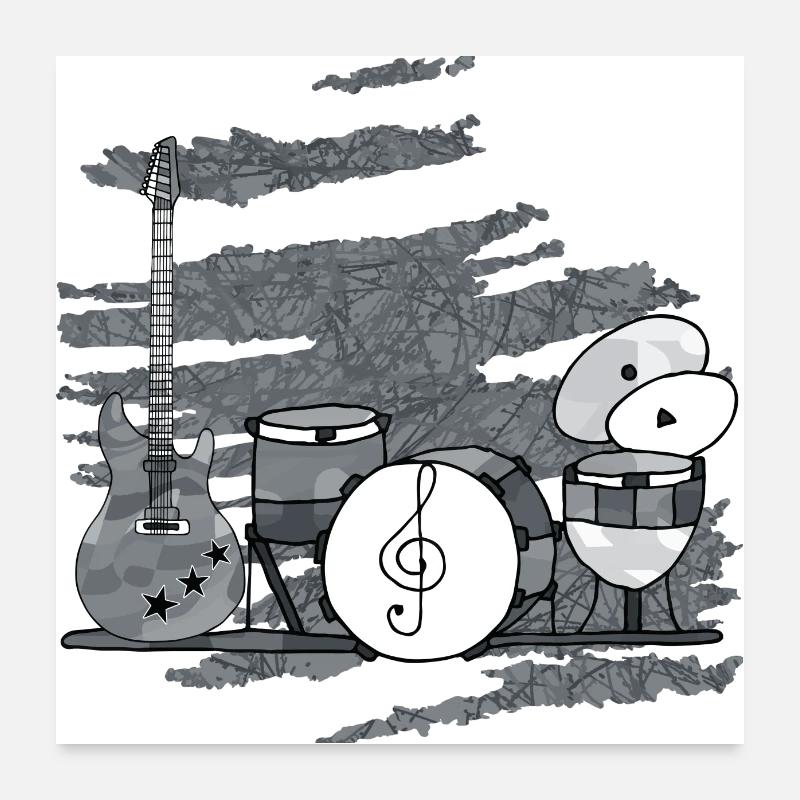 Instruments de musique Poster 60 x 60 cm
