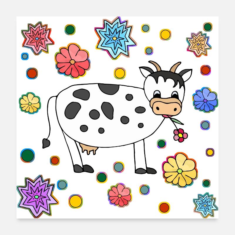 Kuh Poster 60x60 cm
