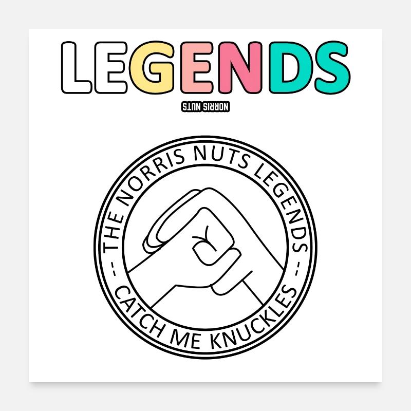 Norris Nuts Legends - Catch Me Knuckles Poster 24" x 24" (60x60 cm)