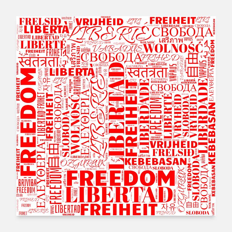 FREIHEIT Poster 60x60 cm
