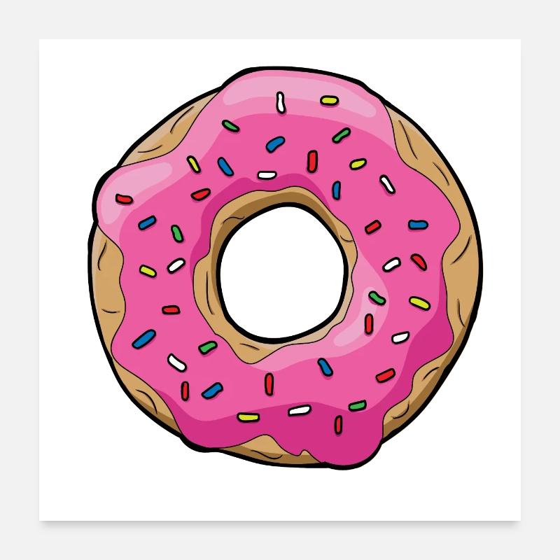 beignet - Poster 60 x 60 cm - blanc