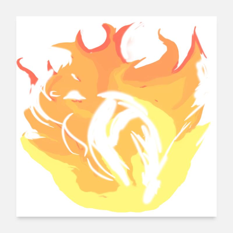 Feu Poster 60 x 60 cm